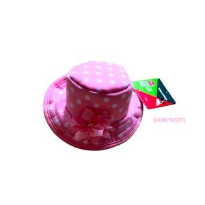 Vibrant Life Polkadot Bucket Dog Hat Color Pink Size XS/S